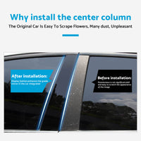 4x Black Pillar Post Cover Trims Suitable For Dodge Ram 1500 Crew Cab / Quad Cab 2009-2018