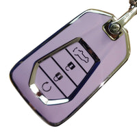 TPU Car Remote Key Fob Cover Suitable For Isuzu D-MAX MU-X MUX 4 Button Purple