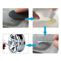 Visbella Wheel Rim Repair Kit for Kerb Scratches and Scuffs – 5x Set with Tools and Gloves