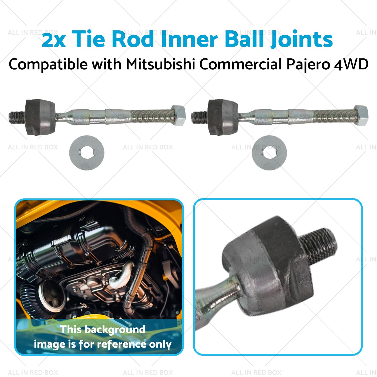 {{ 2x Tie Rod Inner Ball Joint Suitable for Mitsubishi Commercial Pajero 4WD 00-10 }} - Buy Car Parts Online at {{ Kaka Auto Parts }}.