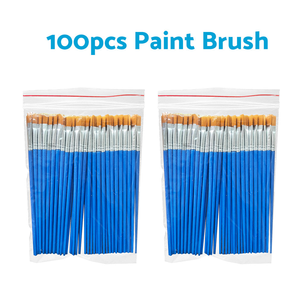 Flat Paint Brushes Set 50-200x Suitable For Detail Painting Craft Art and Gift Applications