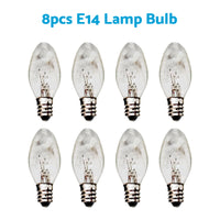8x 7W/10W 240V E12/E14 Clear Bulbs Suitable For Night Light Replacement Warm Yellow Light