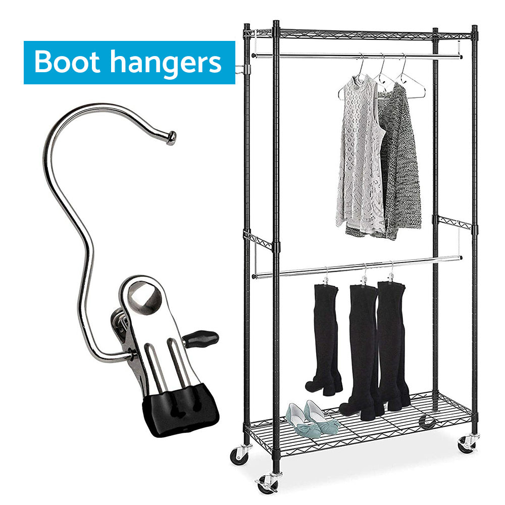 30PCS Single Clips Metal Hook Pins Scarf Belt Shoe Boots Hanger Portable Pegs