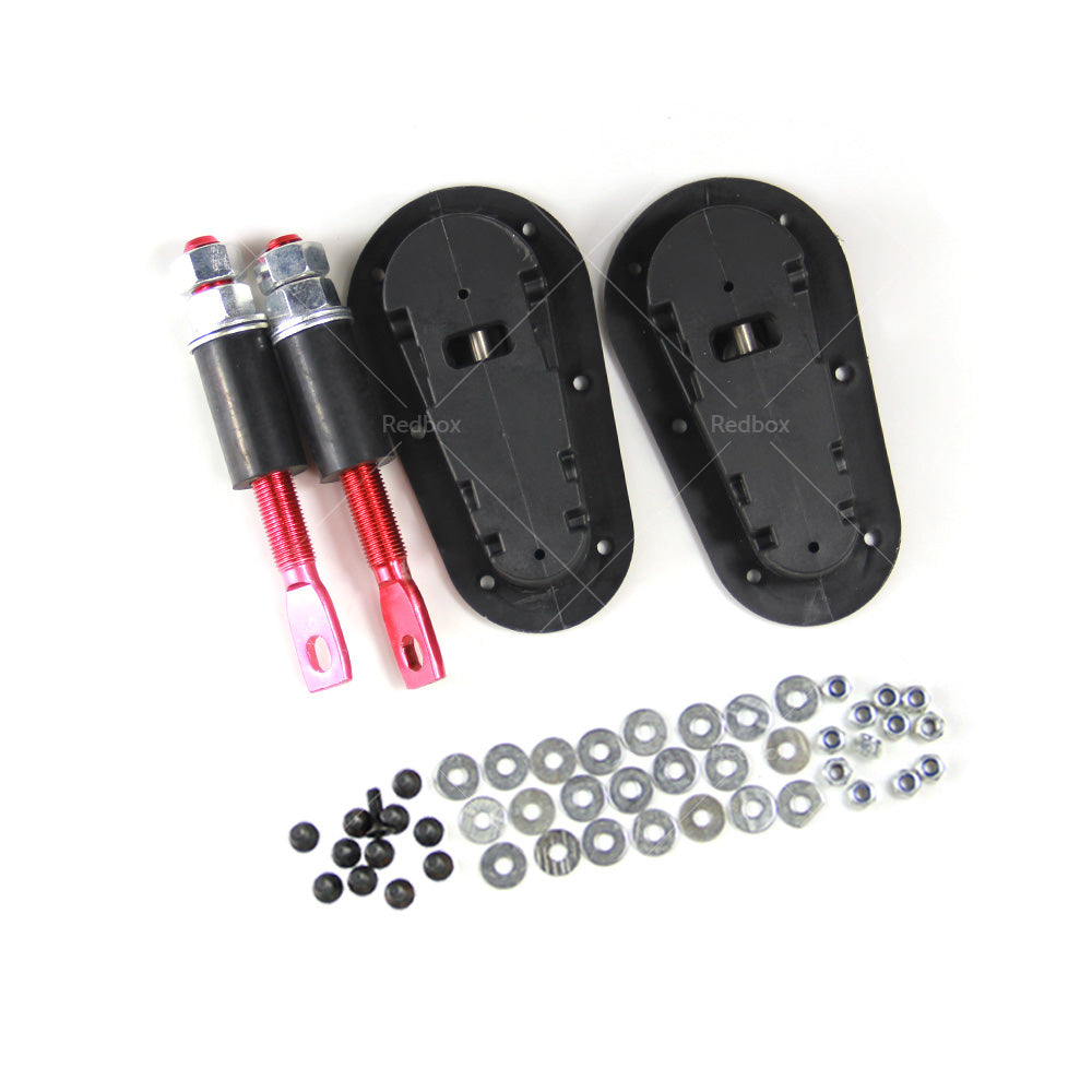 {{ 2Pcs Universal Racing Mount Bonnet Hood Plus Flush Latch Pin Locking Kit }} - Buy Car Parts Online at {{ Kaka Auto Parts }}.