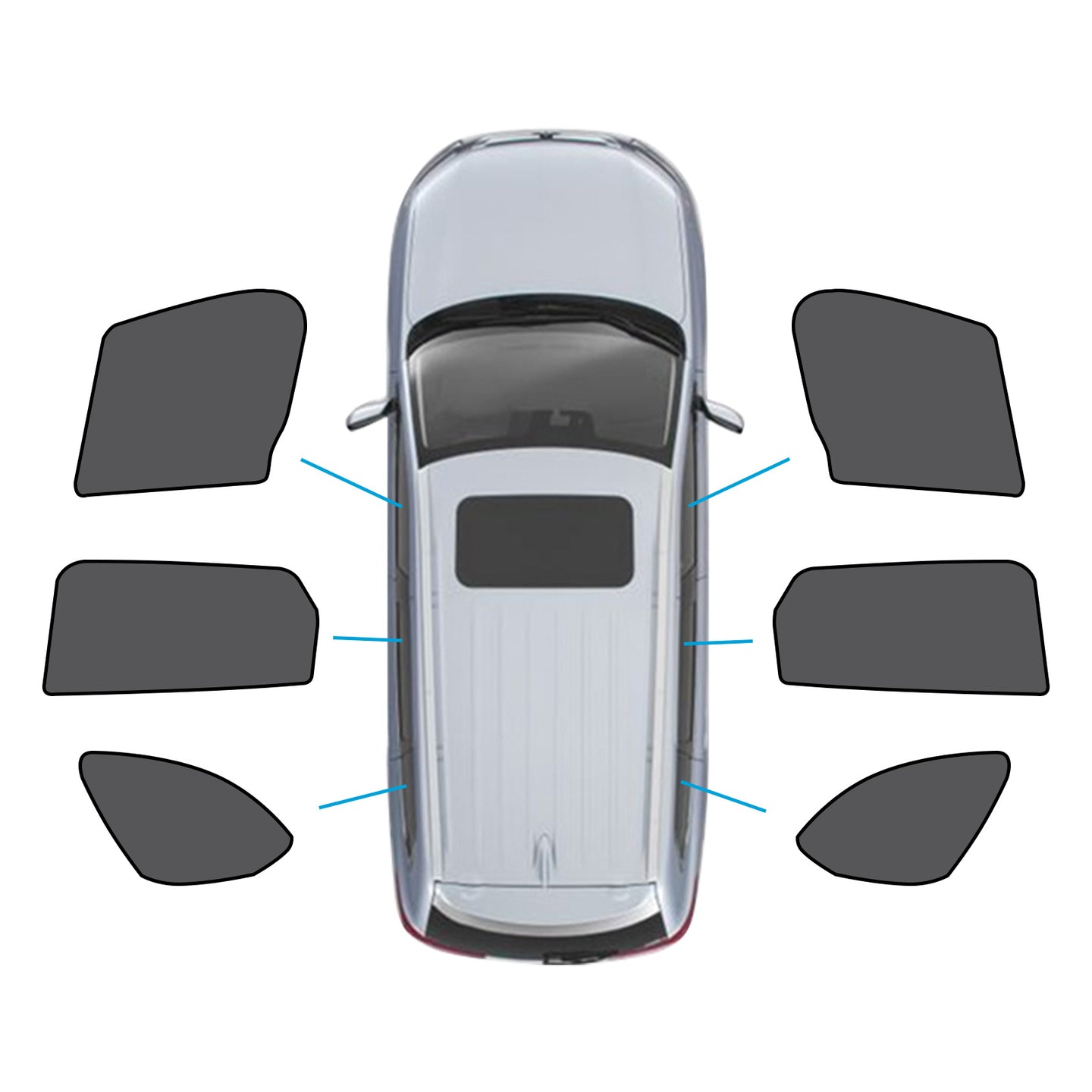 {{ 6x Car Window Sun Shades Suitable for Mazda CX-9 CX9 16-25 UVA & UVB Protection }} - Buy Car Parts Online at {{ Kaka Auto Parts }}.