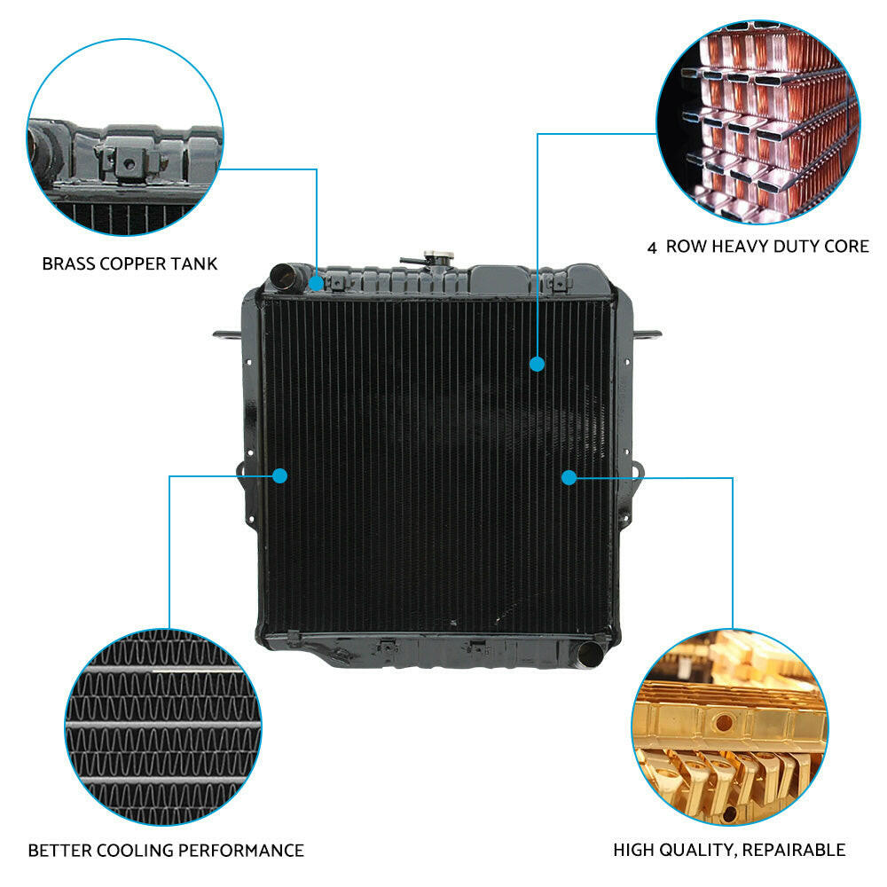 4 Row Radiator Suitable For Toyota Land Cruiser 70 Series HZJ75 1HZ75 1990–2001