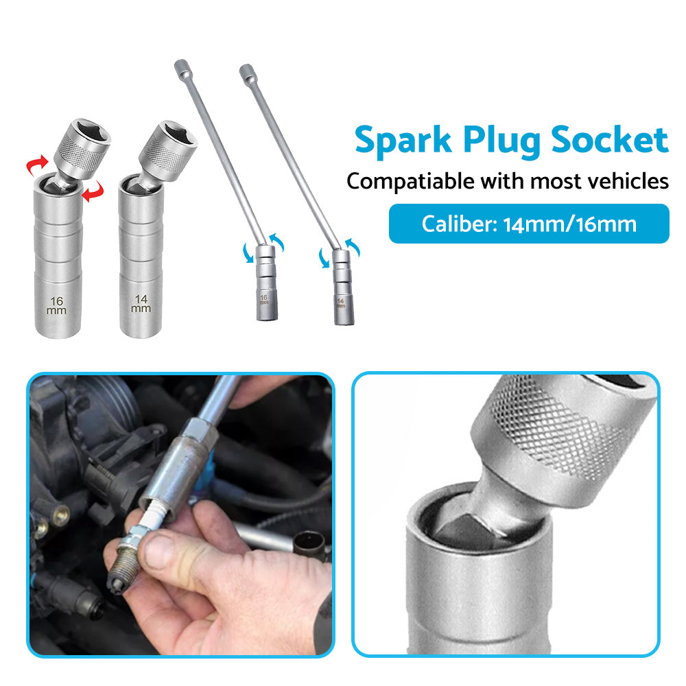 {{ 14/16 MM Thin Wall Magnetic Swivel Spark Plug Socket 12Point Removal Tools }} - Buy Car Parts Online at {{ Kaka Auto Parts }}.