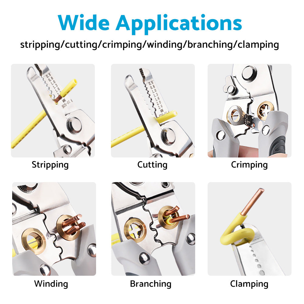 {{ Wire Stripper Pliers Multifunctional Electric Cable Stripper Crimper Cutter Tool }} - Buy Car Parts Online at {{ Kaka Auto Parts }}.