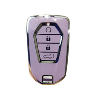 TPU Car Remote Key Fob Cover Suitable For Isuzu D-MAX MU-X MUX 4 Button Purple