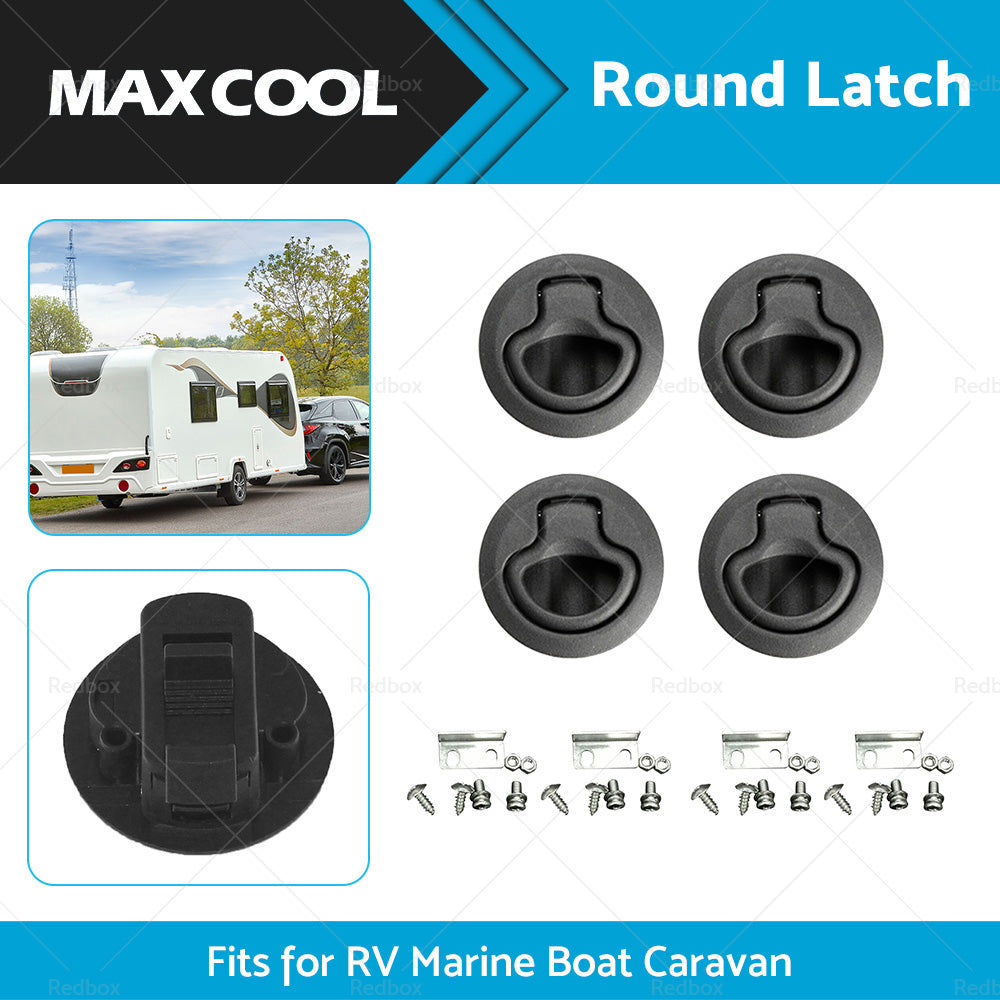{{ 4x Round Flush Pull Slam Hatch Latch Door Lock Deck For RV Marine Boat Caravan }} - Buy Car Parts Online at {{ Kaka Auto Parts }}.