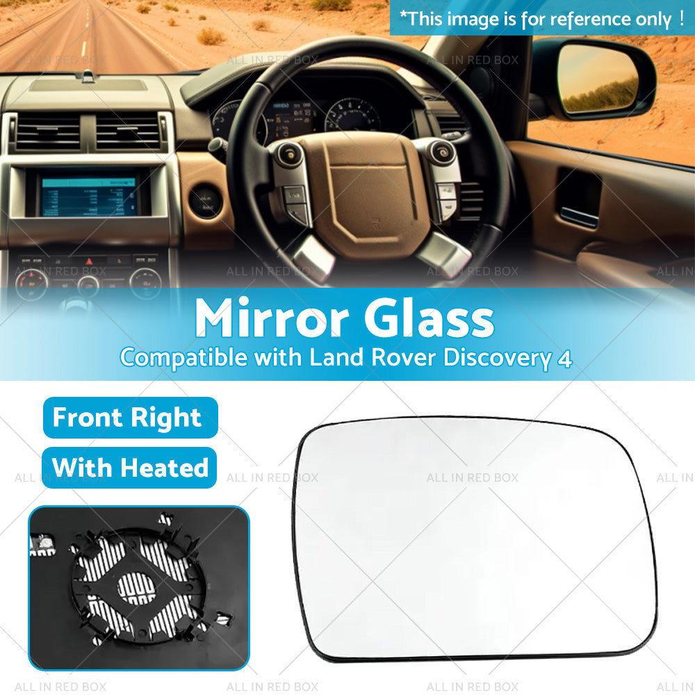 {{ Right Side Mirror Glass Suitable for Land Rover Discovery 4 2009 -2013 w  Heated }} - Buy Car Parts Online at {{ Kaka Auto Parts }}.