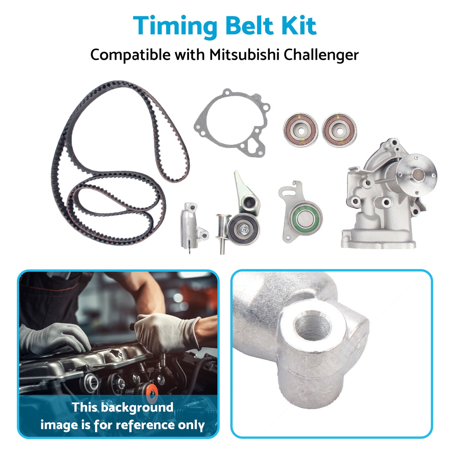 {{ Timing Belt Kit Suitable for 08-15 Mitsubishi Challenger Triton ML MN 4D56T 2. 5L }} - Buy Car Parts Online at {{ Kaka Auto Parts }}.