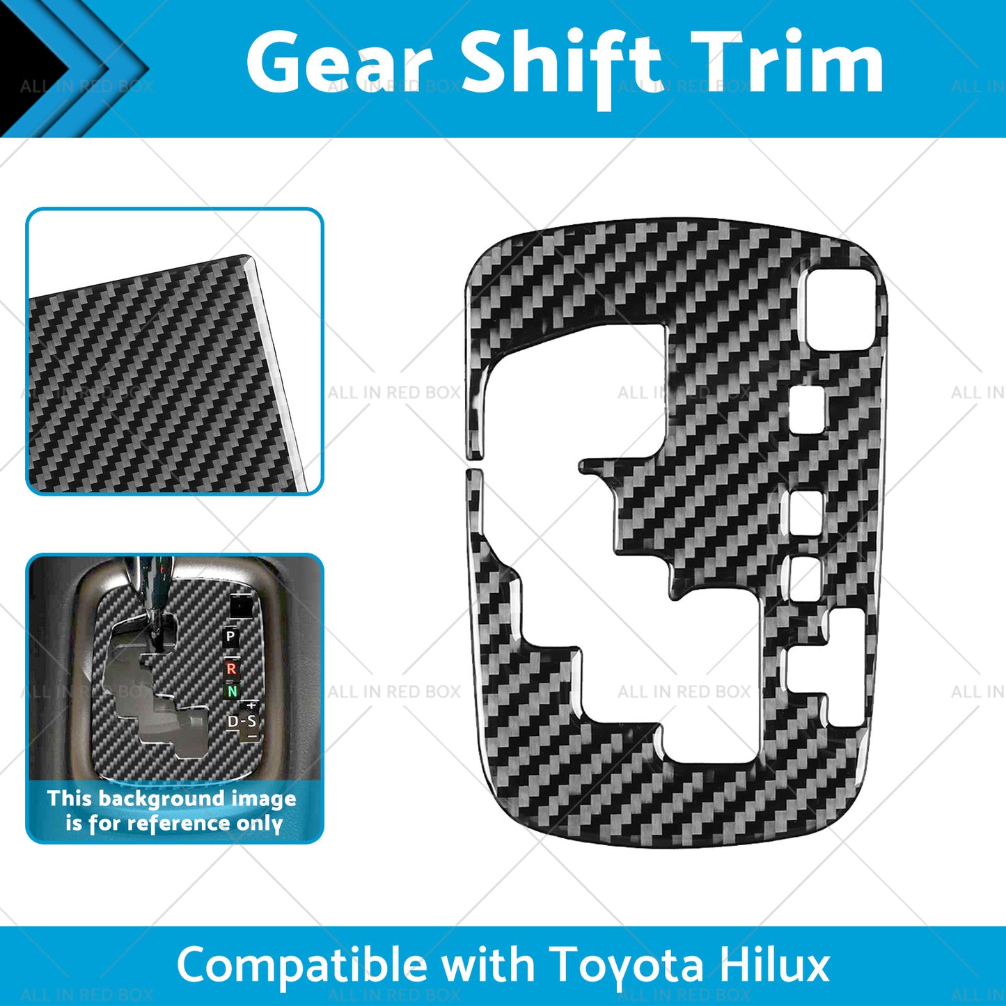 {{ Carbon Fiber Gear Shift Sticker Trim Suitable For Toyota Hilux Revo 15-23 RHD }} - Buy Car Parts Online at {{ Kaka Auto Parts }}.