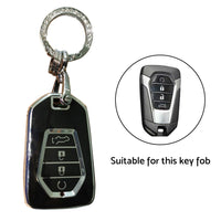 TPU 4-Button Car Remote Key Fob Cover Suitable For Isuzu D-MAX / MU-X MUX Black
