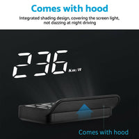 Universal Car Head Up Display GPS Speedometer Digital Speed Warning OBD2