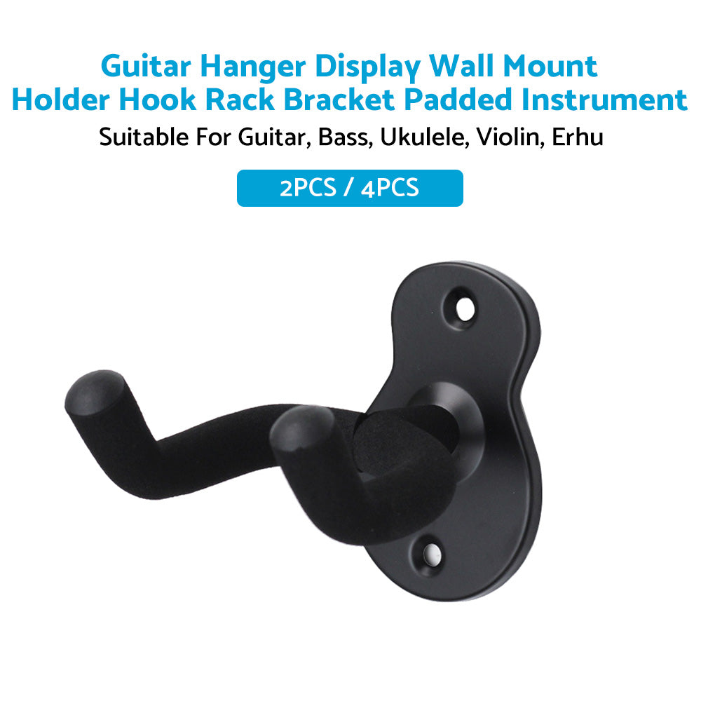 Guitar Hanger Display Wall Mount Holder Hook Rack Bracket Padded Instrument