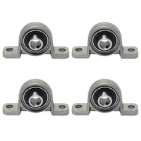 4x Ball Bearing Pillow Block Zinc Alloy Metal Suitable For 8/10/12/20mm Inner Diameter