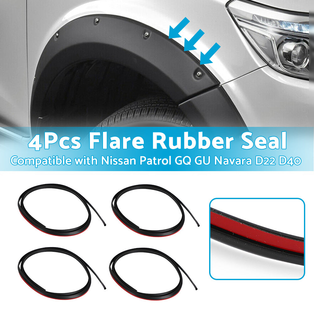 {{ 4Pcs Flare Rubber Seal Fits For Nissan Patrol GQ Y60 GU Y61 Y62 Navara D22 D40 }} - Buy Car Parts Online at {{ Kaka Auto Parts }}.