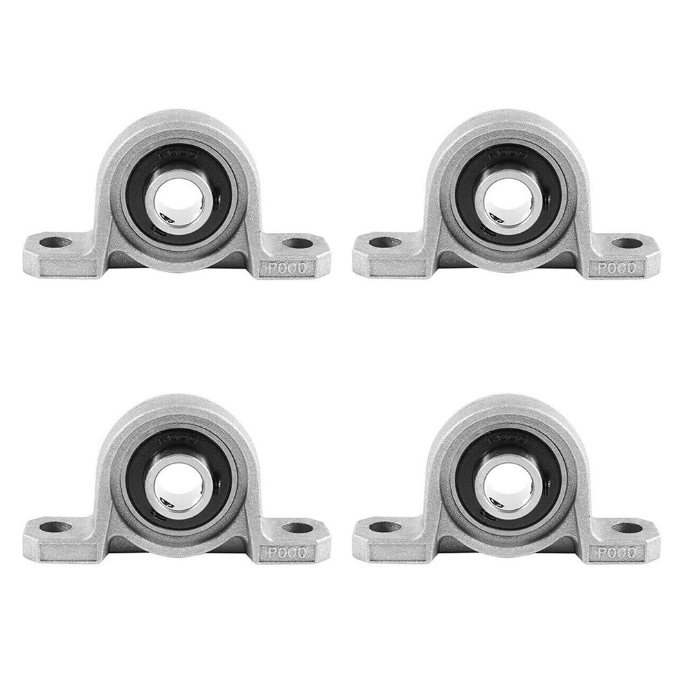 4x Ball Bearing Pillow Block Zinc Alloy Metal Suitable For 8/10/12/20mm Inner Diameter