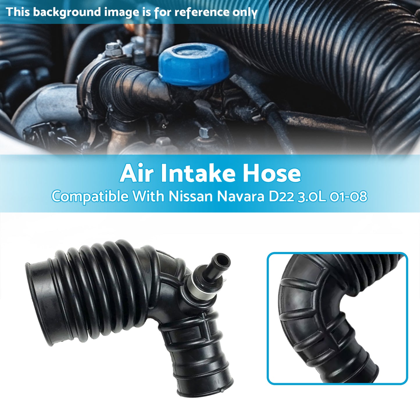 {{ Air Intake Hose Pipe Suitable For Nissan Navara D22 Diesel 3.0L ZD30DDT 2001-08 }} - Buy Car Parts Online at {{ Kaka Auto Parts }}.