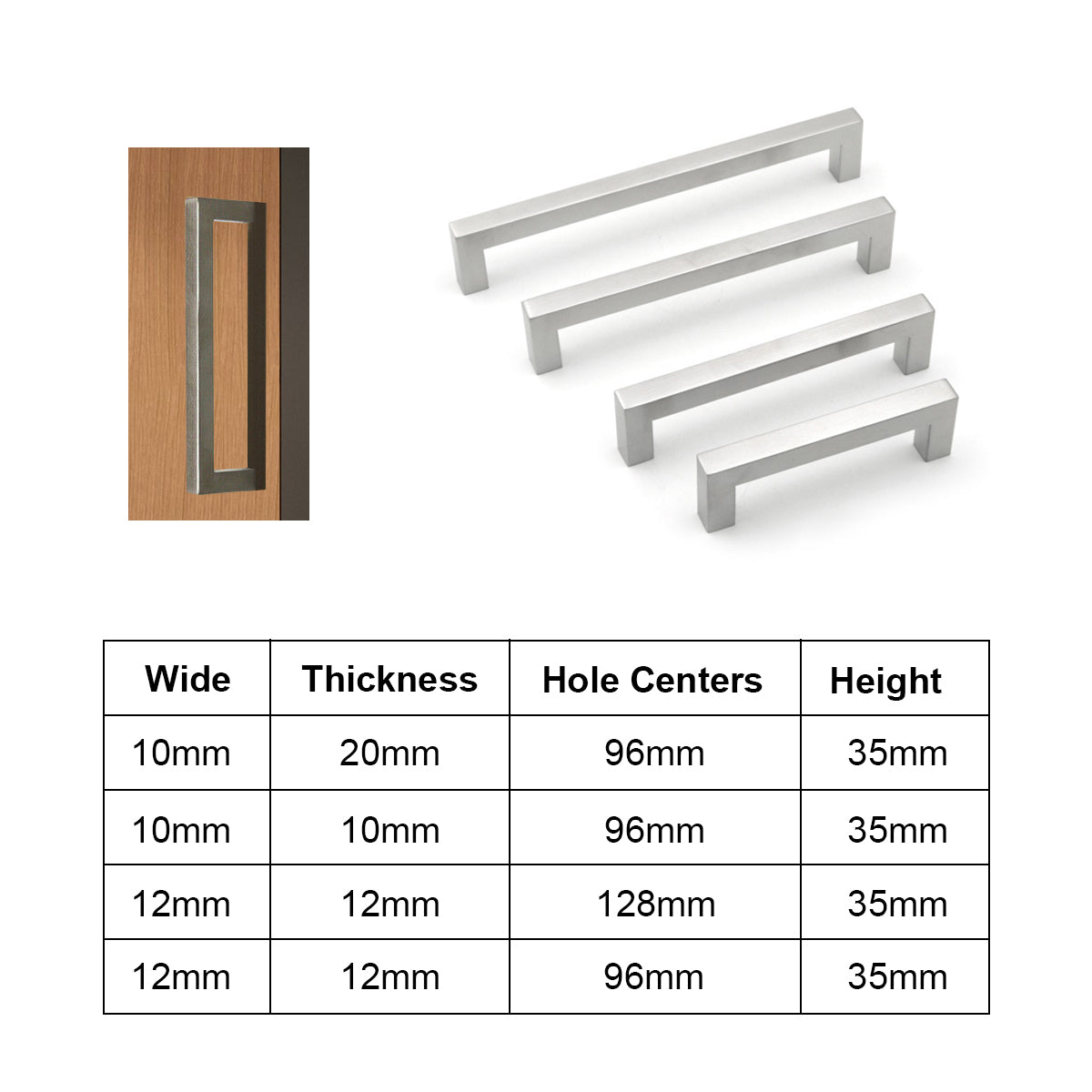 {{ 10 X Kitchen Cabinet Door Handles Matte Stainless Steel Drawer Cupboard Pulls }} - Buy Car Parts Online at {{ Kaka Auto Parts }}.