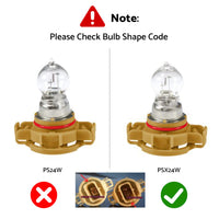 2x PSX24W 12V 24W PG20/7 Fog Light Clear Globe Bulbs