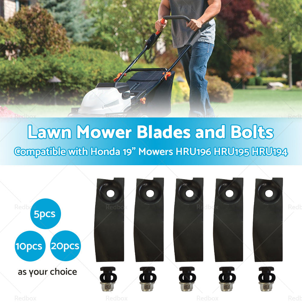 {{ 5/10/20x Lawn Mower Blades and Bolts For Honda19  Mowers HRU196 HRU195 HRU194 }} - Buy Car Parts Online at {{ Kaka Auto Parts }}.