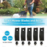{{ 5/10/20x Lawn Mower Blades and Bolts For Honda19  Mowers HRU196 HRU195 HRU194 }} - Buy Car Parts Online at {{ Kaka Auto Parts }}.