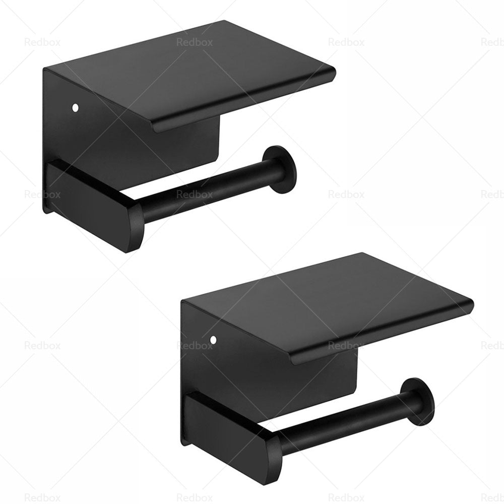 {{ 2x Stainless Steel Paper Toilet Roll Holder Storage Hook + Phone Shelf Bathroom }} - Buy Car Parts Online at {{ Kaka Auto Parts }}.