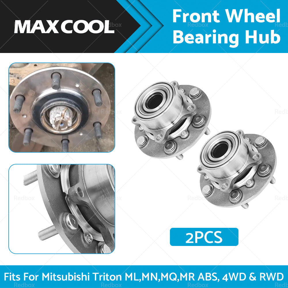 {{ 2 x Front Wheel Bearing Hub Fits For Mitsubishi Triton ML,MN,MQ,MR ABS, 2006-on }} - Buy Car Parts Online at {{ Kaka Auto Parts }}.