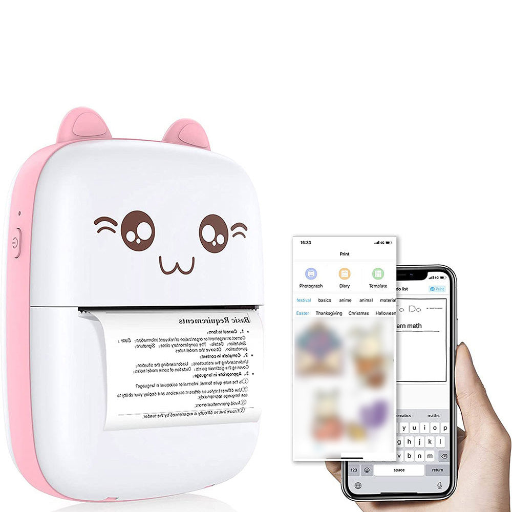 Pocket Thermal Printer Mini Bluetooth Label & Photo Printing Machine Suitable For Mobile Phone