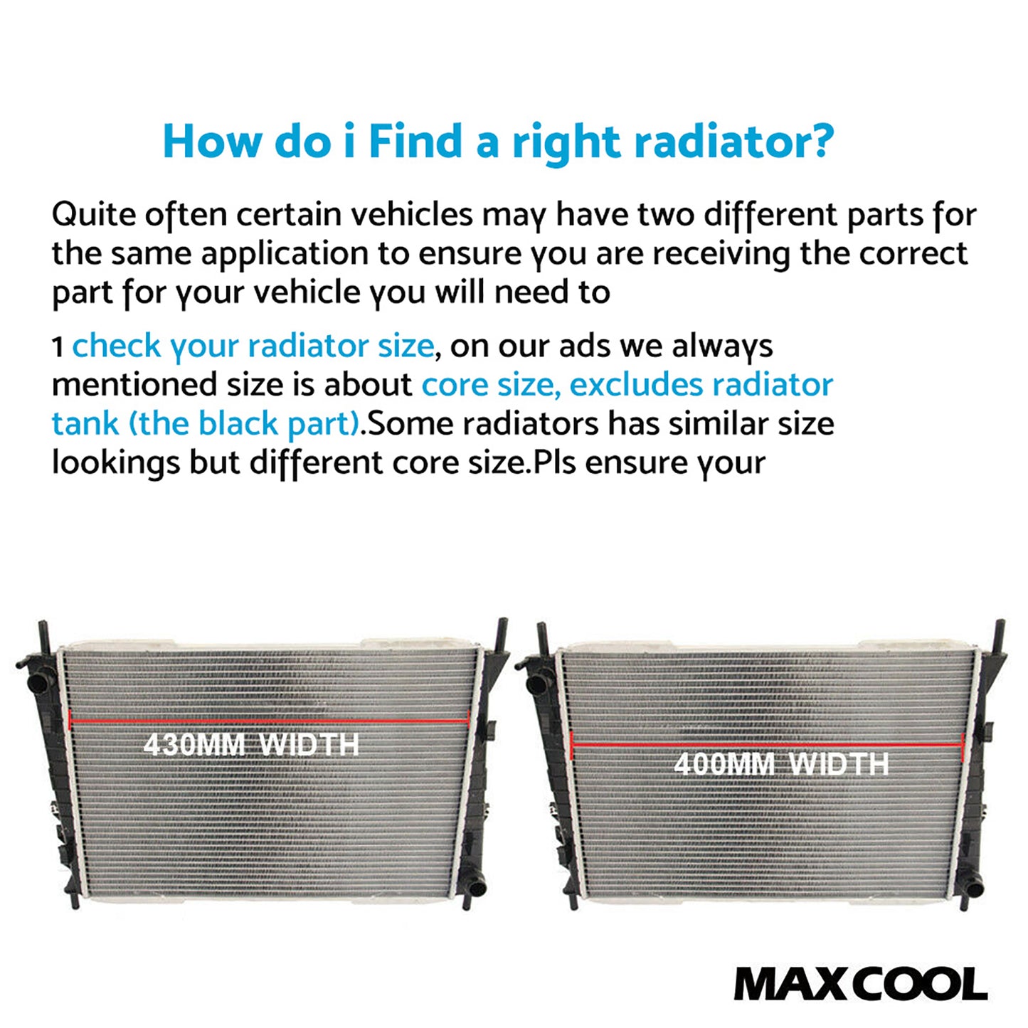 {{ Radiator for Volvo XC90 2.5T 3.2L D5 T6 V8 Petrol / Diesel 2002-2017 Coolant }} - Buy Car Parts Online at {{ Kaka Auto Parts }}.