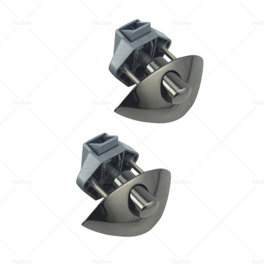 {{ 2x Zinc Alloy Half Moon Handle Push Lock Knob For Camper RV Kitchen Cabin Black }} - Buy Car Parts Online at {{ Kaka Auto Parts }}.
