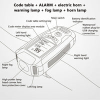 USB Rechargeable LED Bicycle Headlight With Horn and Speedometer Suitable For Bike Front