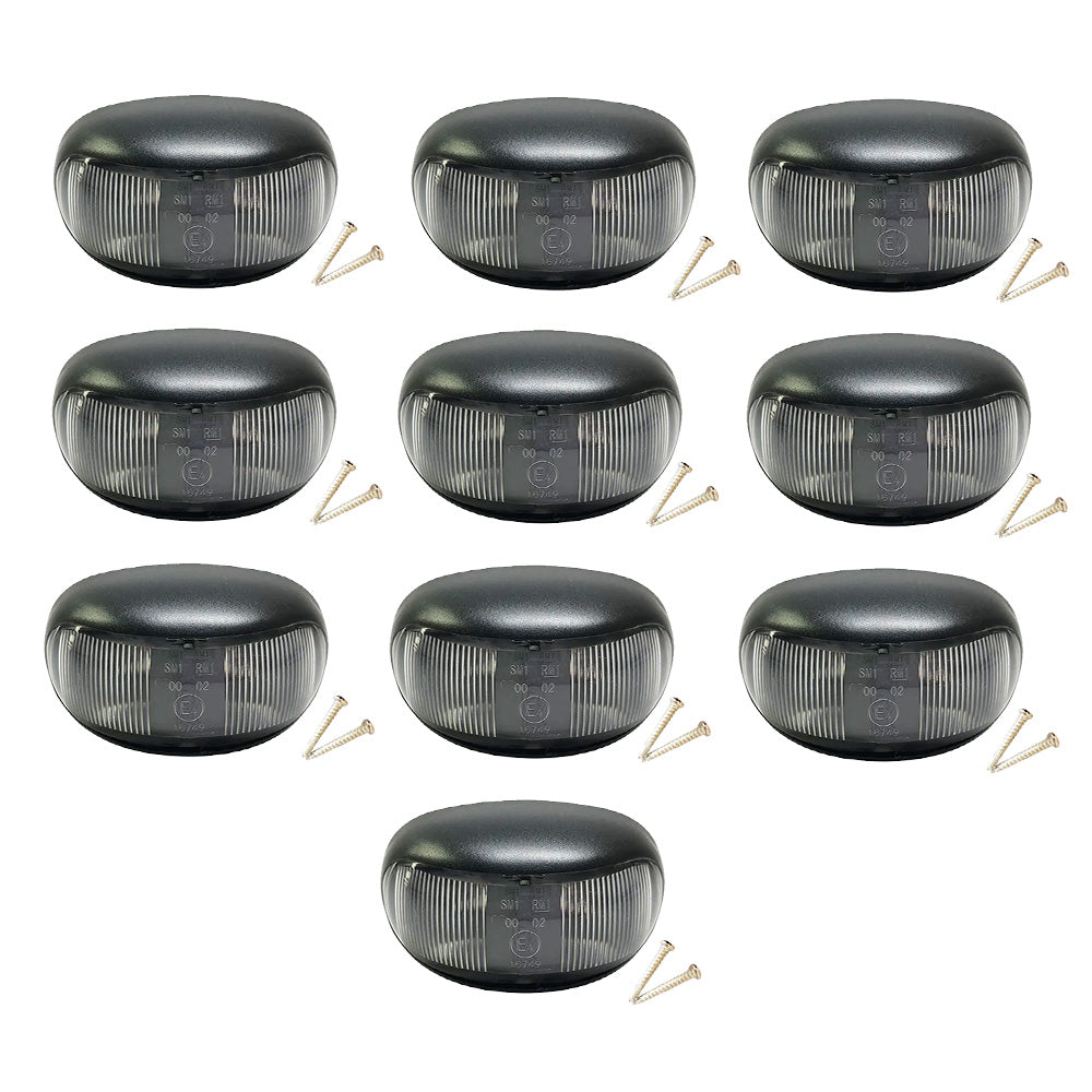 10x 2-LED Clearance Side Marker Lights Suitable For Trailer Truck 12V 24V Red & Amber