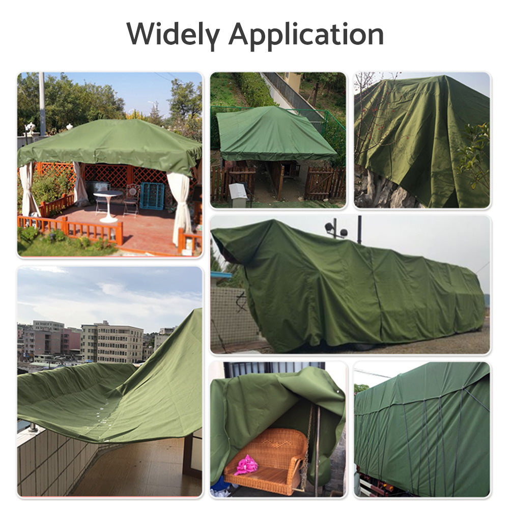 Heavy Duty Waterproof Canvas Tarp 3 Sizes Suitable For Outdoor Sun and Dust Protection
