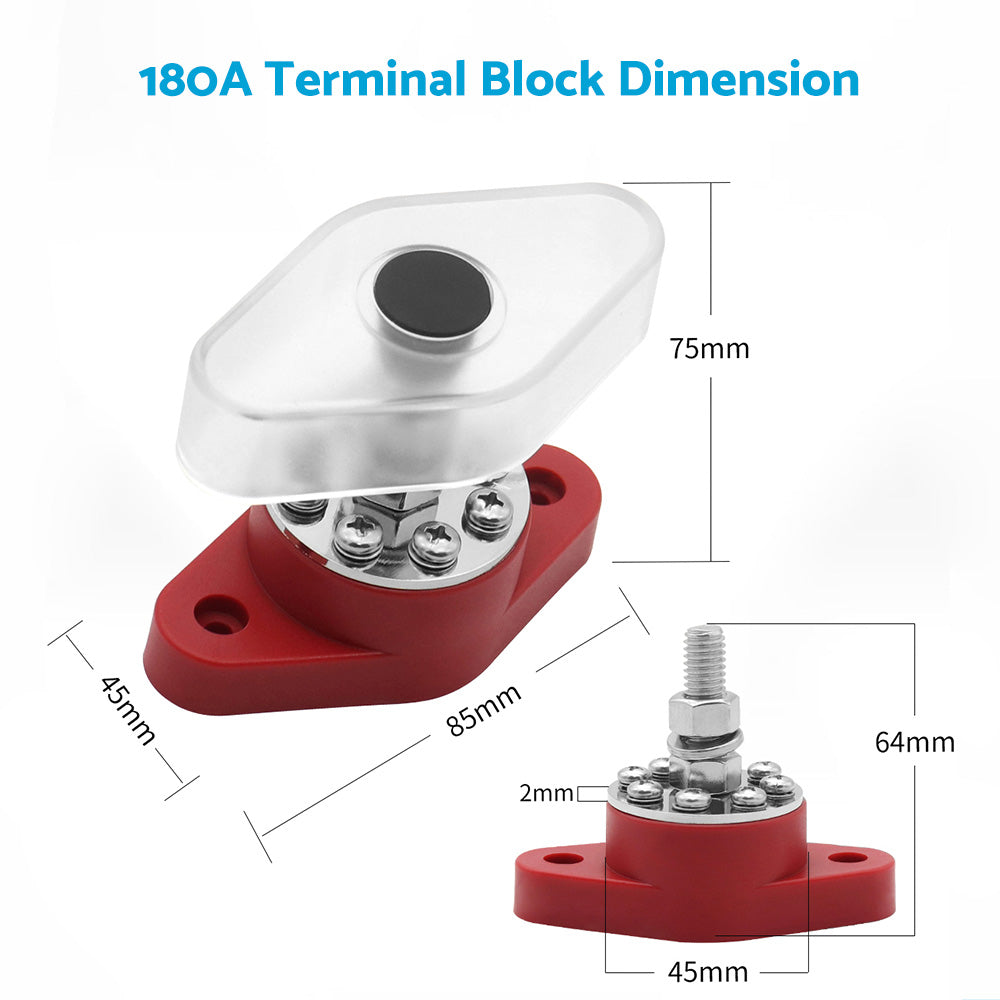 Bus Bar Terminal Block Power Stud Battery Junction Post M10 Power Distribution