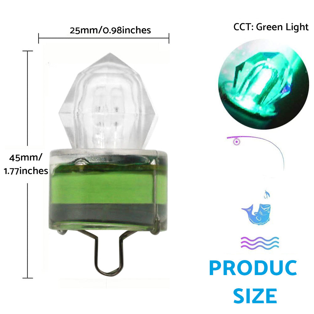 LED Underwater Fishing Light Deep Drop Squid Strobe Bait Lure Lamp