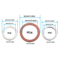 Oil Drain Plug Gasket Suitable For Toyota 12157-10010 / 90430-24003 / 90430-A0003