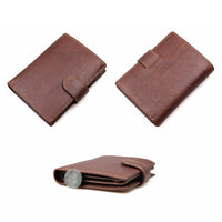 RFID Blocking Slim Leather Trifold Wallet With Credit Card Holder For Men