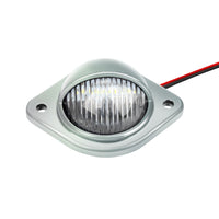 2x 12V LED Number Plate Lights Chrome Suitable For Car, Trailer, Truck, Caravan, Van & Boat