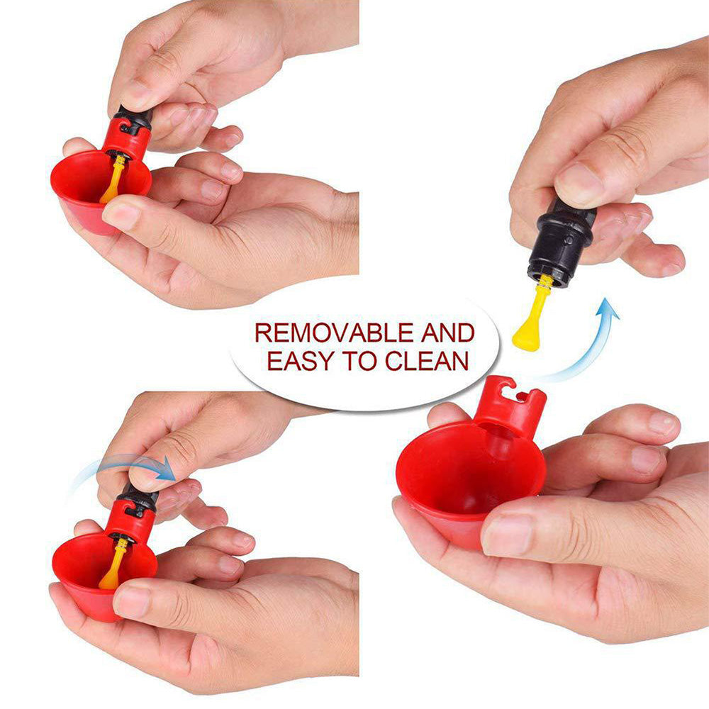 {{ 20x Poultry Chicken Automatic Drinker Cup Waterer Chook Bird Water Feeder Set }} - Buy Car Parts Online at {{ Kaka Auto Parts }}.
