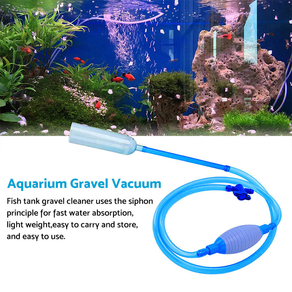 Large Aquarium Fish Tank Gravel Cleaner Syphon Vacuum Suitable For Water Changing with Siphon Hose