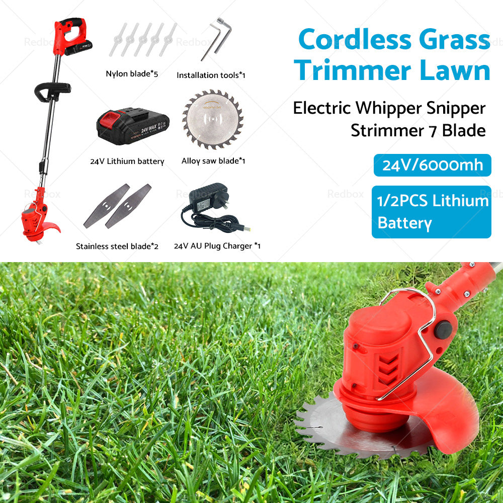 {{ 1/2 Battery Cordless Grass Trimmer Lawn Electric Whipper Snipper Strimmer 7Blade }} - Buy Car Parts Online at {{ Kaka Auto Parts }}.