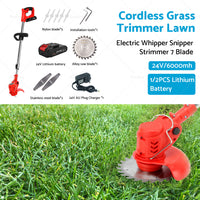 {{ 1/2 Battery Cordless Grass Trimmer Lawn Electric Whipper Snipper Strimmer 7Blade }} - Buy Car Parts Online at {{ Kaka Auto Parts }}.