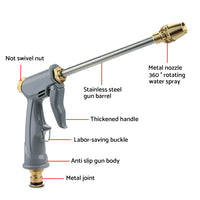 High Pressure Water Hose Nozzle Long Spray Nozzle Garden Hose Garden Car Wash