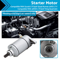 {{ Starter Motor Suitable For Suzuki LTF250F Quad Runner 4WD LT-F LTF300F King 300 }} - Buy Car Parts Online at {{ Kaka Auto Parts }}.