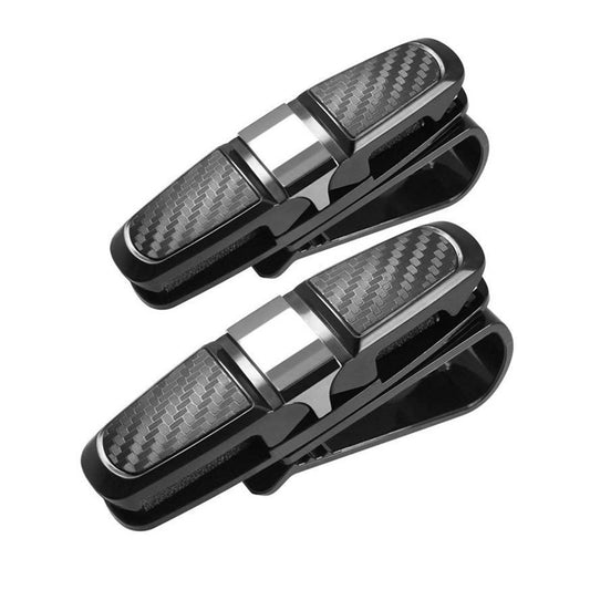 2x Car Sunglasses Holder Clip Case Eyeglasses Ticket Card Mount