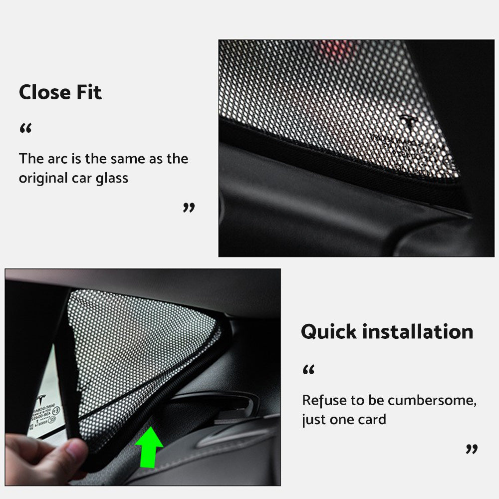 Front & Rear Sunroof Sun Shades Roof Protection Film Suitable For Tesla Model 3 2017-2021
