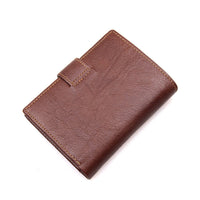 RFID Blocking Slim Leather Trifold Wallet With Credit Card Holder For Men
